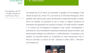 Investigadores do GT  +Coelho referidos no  canal Caza y Pesca
