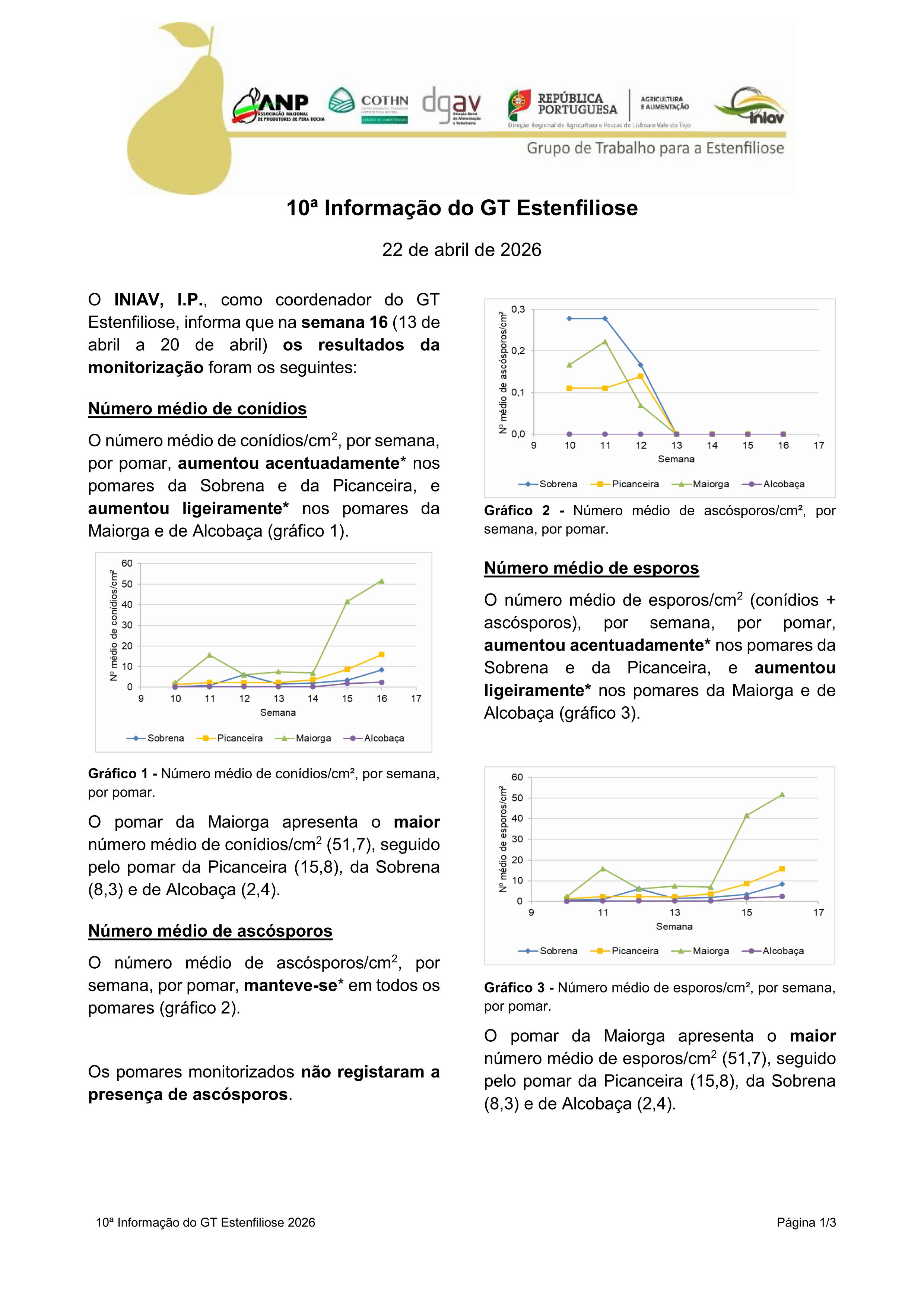 10ª Informação do GT Estenfiliose 2026 10ª Informação do GT Estenfiliose 2026