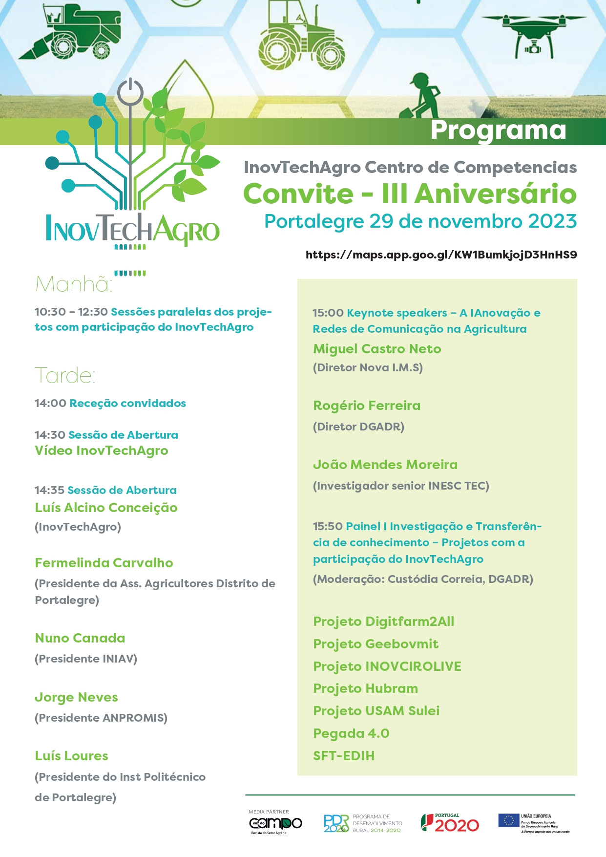 Inovtechagro - 3º Aniversário Inovtechagro - 3º Aniversário
