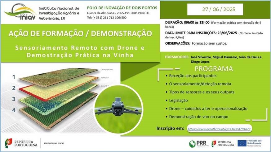 Ação de Formação/Demonstração "Sensoriamento remoto com drone e demostração prática na vinha"