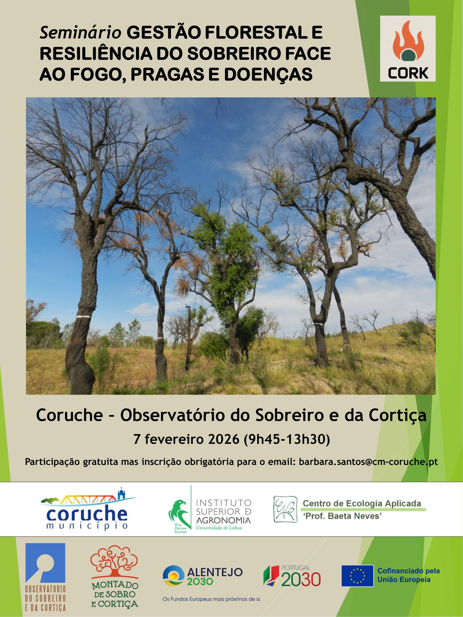 Seminário "Gestão florestal e resiliência do sobreiro face ao fogo, pragas e doenças"