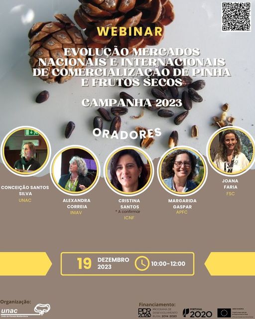 Webinar "Evolução dos mercados nacionais e internacionais de comercialização de pinha e frutos secos"