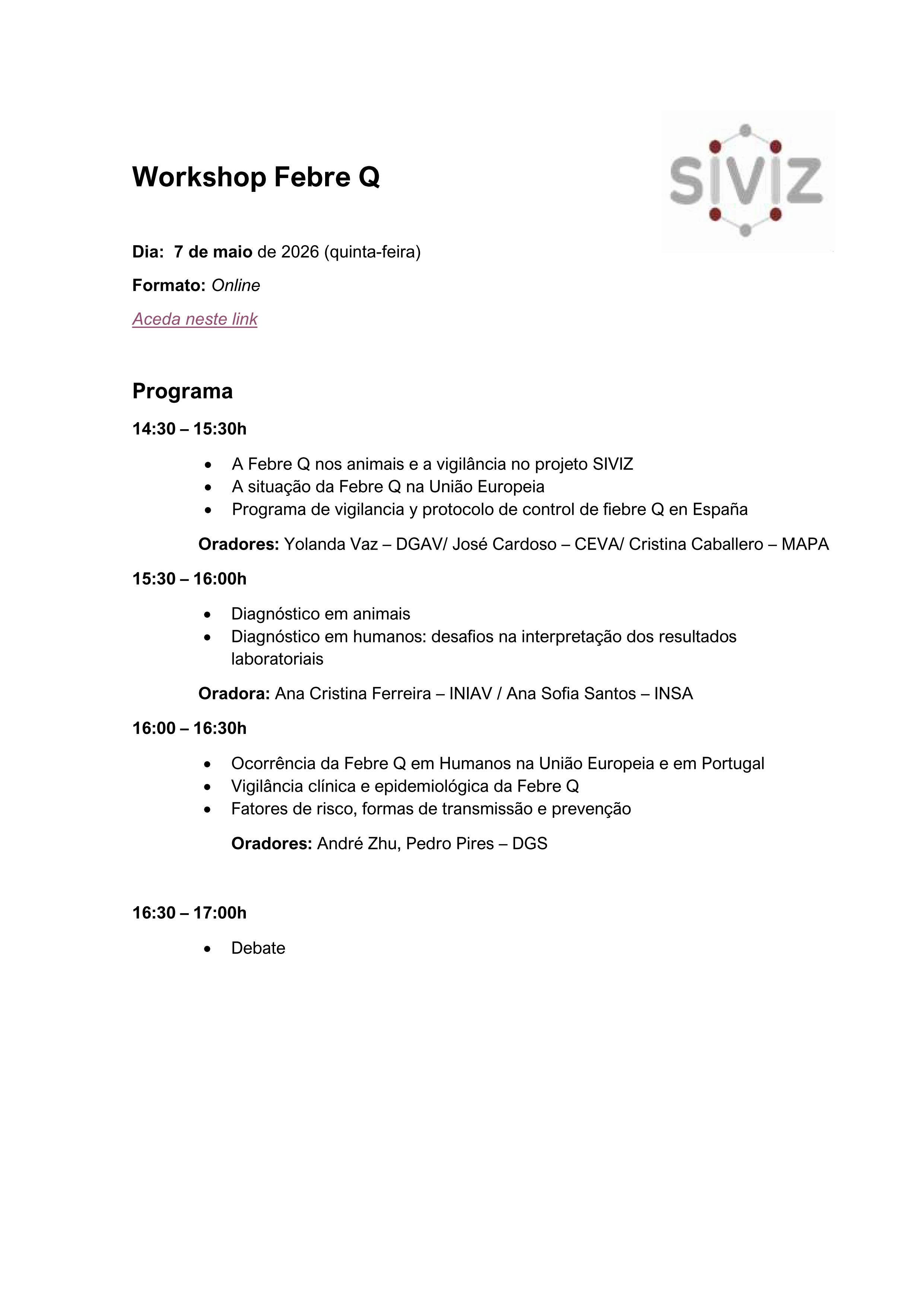 Workshop Febre Q