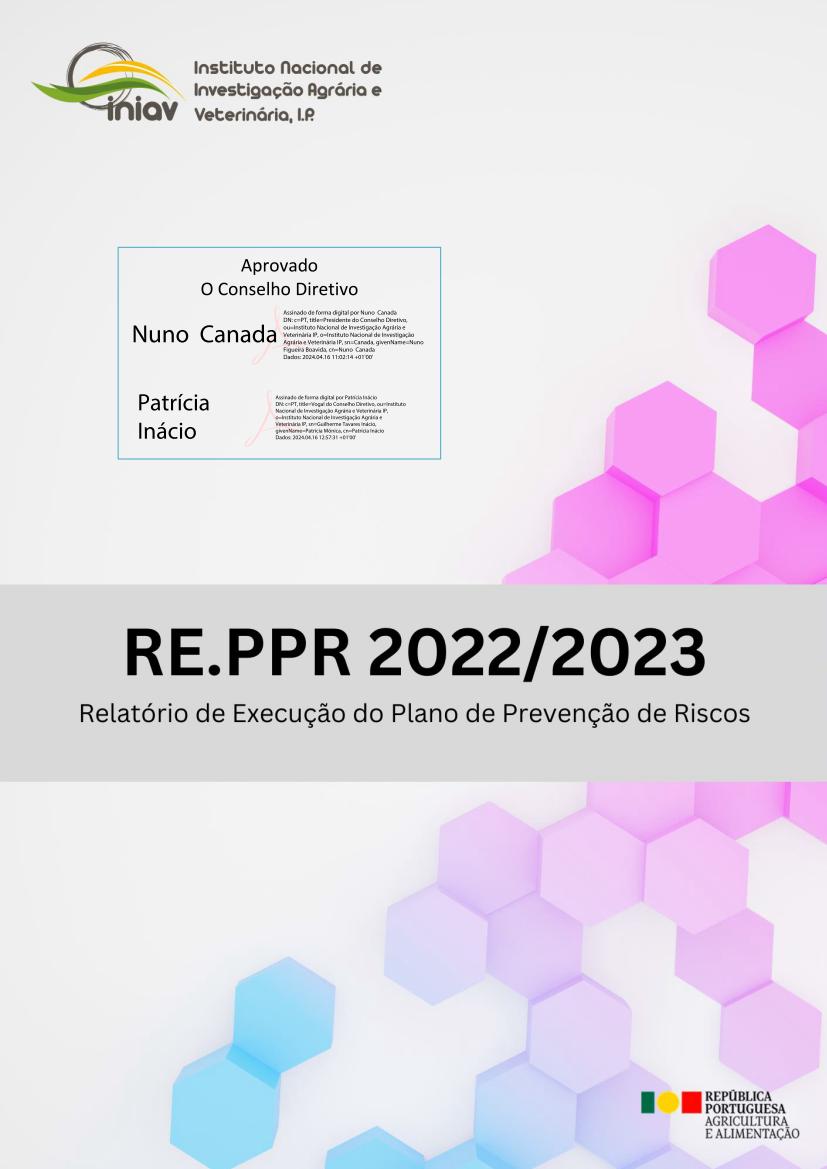 Relatório de Execução do Plano de Prevenção de Riscos 2022/2023