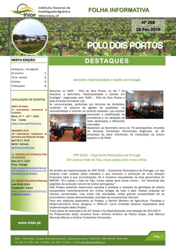 Folha Informativa nº 269 - 29 fevereiro 2019