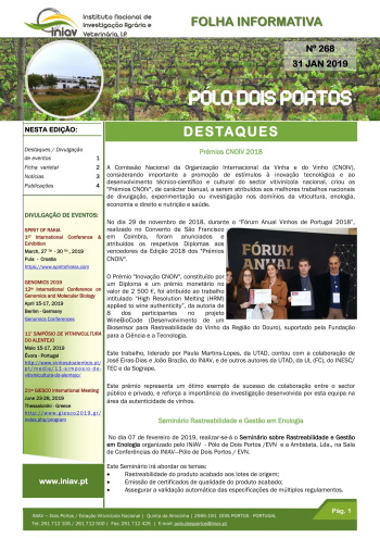 Folha Informativa nº 268 - 31 janeiro 2019