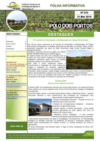 Folha Informativa nº 270 - 31 março 2019