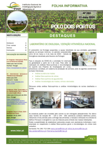 Folha Informativa nº 283 - 31 maio 2020
