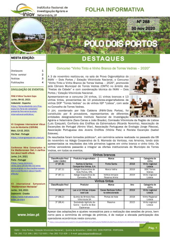 Folha Informativa nº 288 - 30 novembro 2020