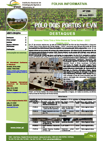Folha Informativa nº 299 - 30 novembro 2021