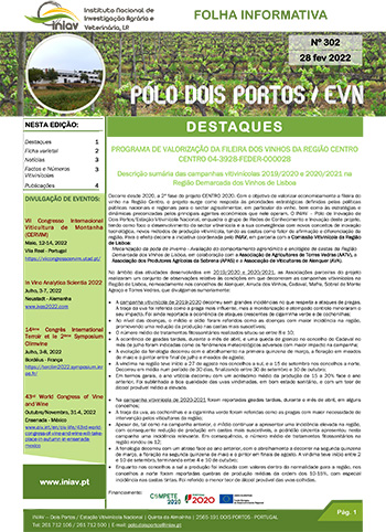 Folha Informativa nº 302 - 28 fevereiro 2022
