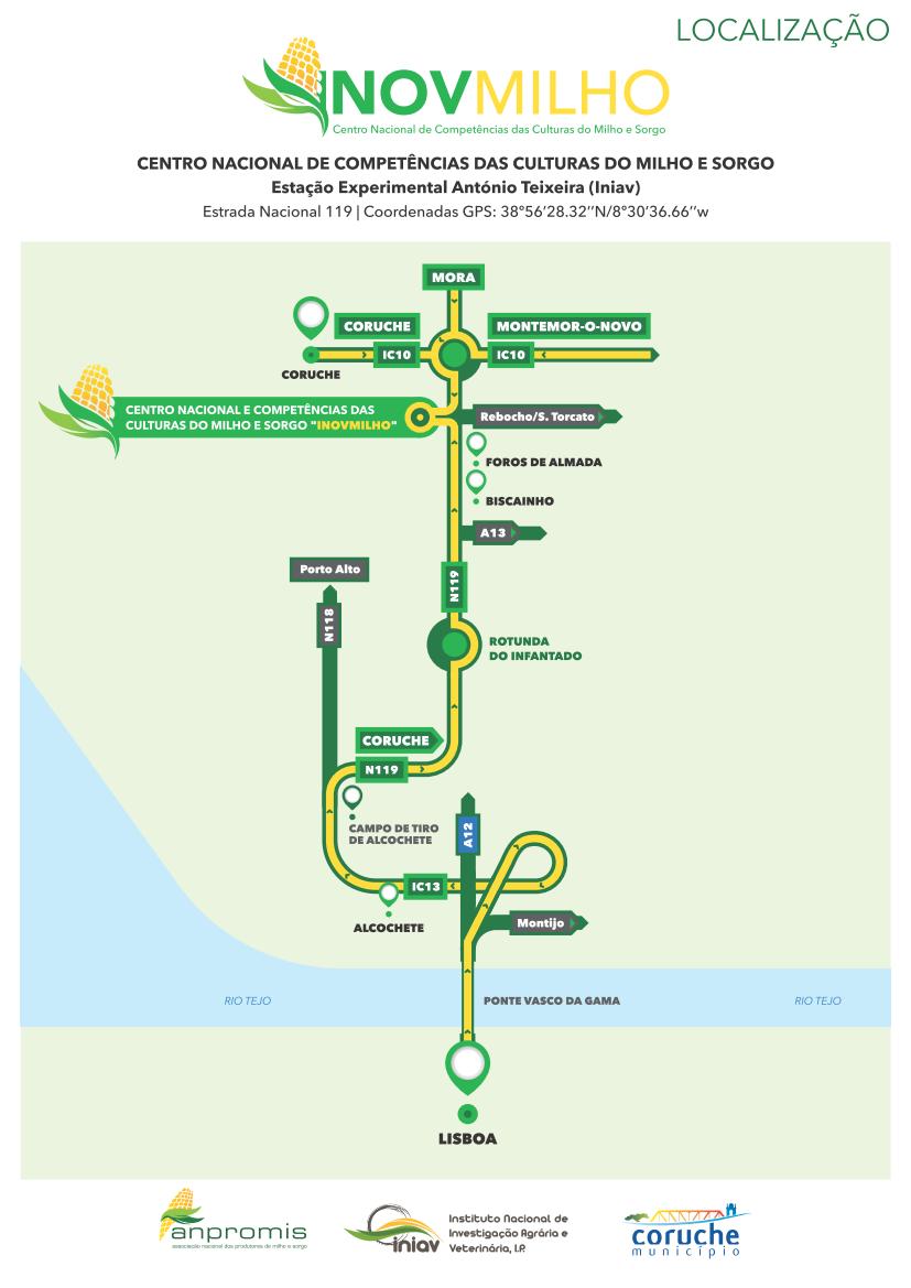 Mapa de localizacao InovMilho 2023