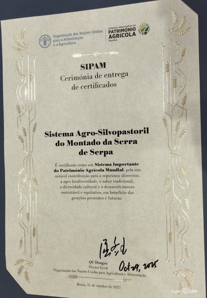 Montado da Serra de Serpa reconhecido pela FAO como GIAHS / SIPAM – Sistemas Importantes do Património Agrícola Mundial Montado da Serra de Serpa reconhecido pela FAO como GIAHS / SIPAM – Sistemas Importantes do Património Agrícola Mundial