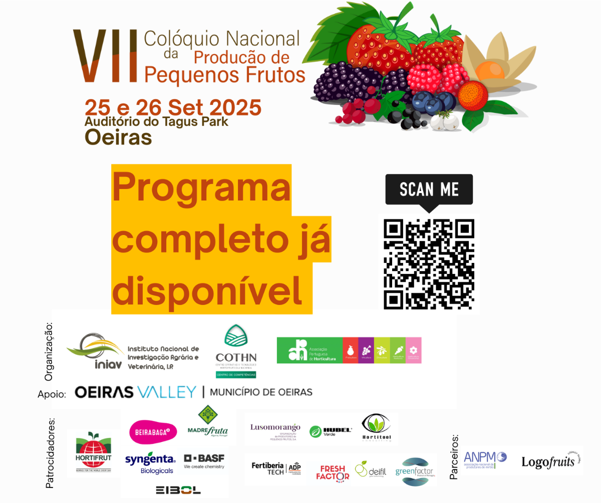 Programa completo do VII Colóquio Nacional da Produção de Pequenos Frutos já está disponível