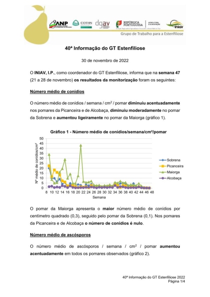 40ª Informação do GT Estenfiliose 2022 Imagem 1