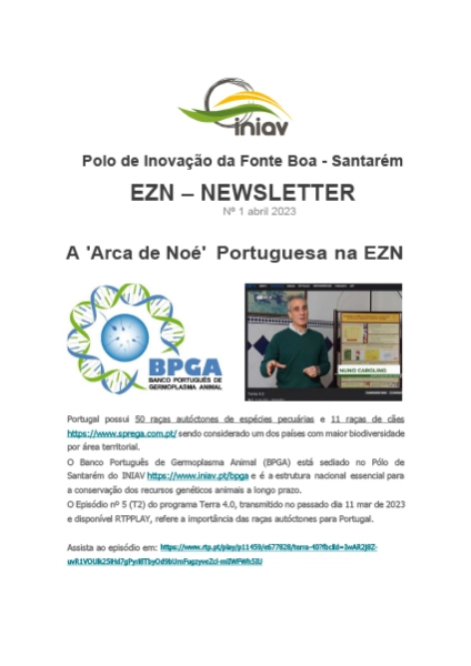 EZN – NEWSLETTER, Nº 1 abril 2023 Imagem 1