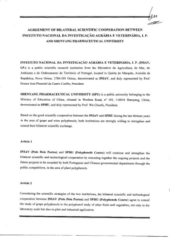 Acordo bilateral entre a Universidade Farmacêutica de ... Imagem 1