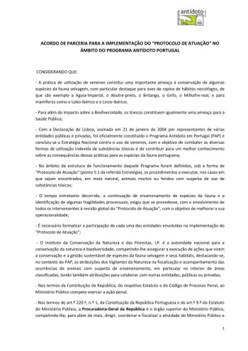 Acordo de Parceria da Rede Nacional de Centros de Necrópsia ... Imagem 1