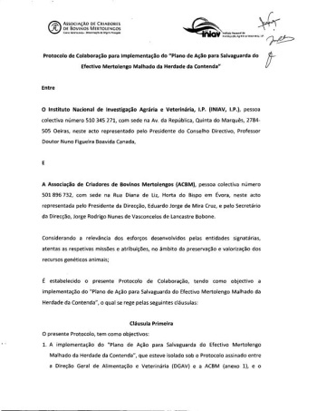 Protocolo de colaboração que visa a implementação do Plano ... Imagem 1