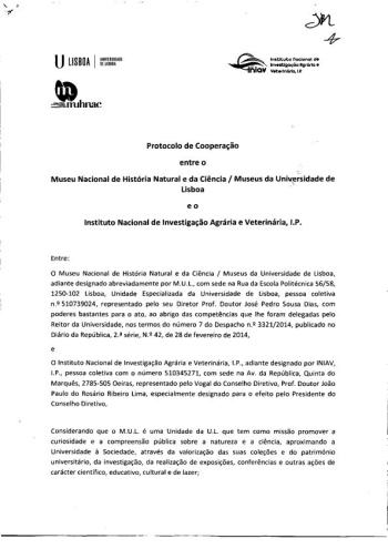 Protocolo de cooperação científica entre o INIAV,I.P. e o ... Imagem 1