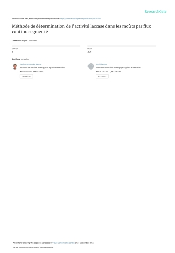 Méthode de détermination de l'activité laccase dans les ... Imagem 1
