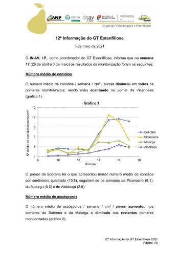 12ª Informação do GT Estenfiliose 2021 Imagem 1