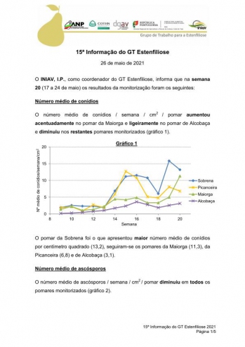 15ª Informação do GT Estenfiliose 2021 Imagem 1