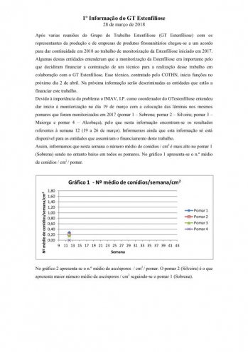 1ª Informação do GT Estenfiliose 2018 Imagem 1