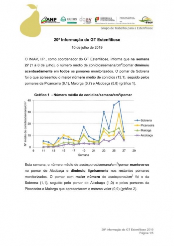 20ª Informação do GT Estenfiliose 2019 Imagem 1