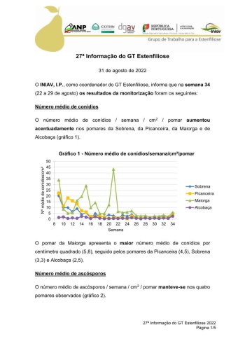 27ª Informação do GT Estenfiliose 2022 Imagem 1