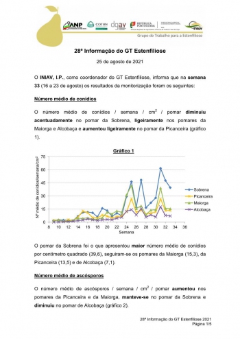 28ª Informação do GT Estenfiliose 2021 Imagem 1