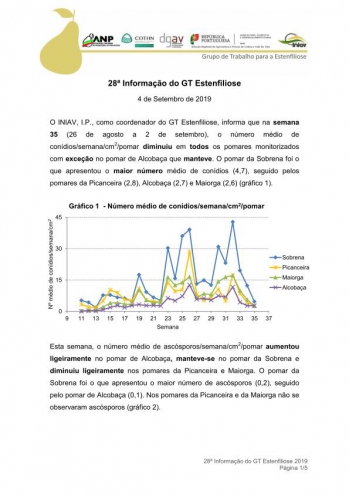 28ª Informação do GT Estenfiliose 2019 Imagem 1