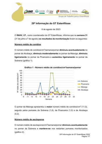 29ª Informação do GT Estenfiliose 2023 Imagem 1