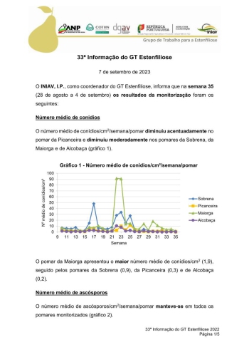 33ª Informação do GT Estenfiliose 2023 Imagem 1