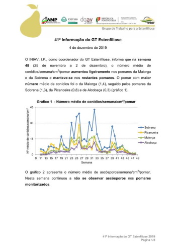 41ª Informação do GT Estenfiliose 2019 Imagem 1