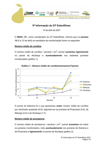 9ª Informação do GT Estenfiliose 2021 Imagem 1