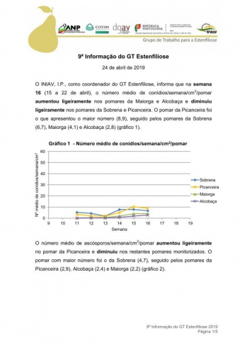 9ª Informação do GT Estenfiliose 2019 Imagem 1