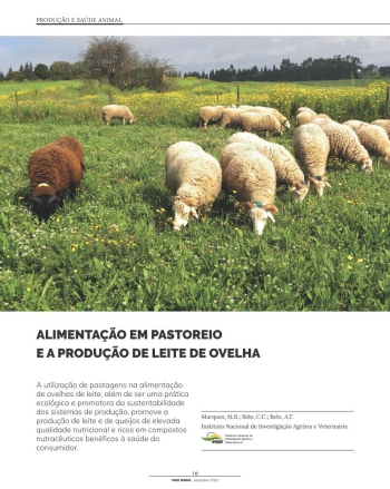 ALIMENTAÇÃO EM PASTOREIO E A PRODUÇÃO DE LEITE DE OVELHA Imagem 1
