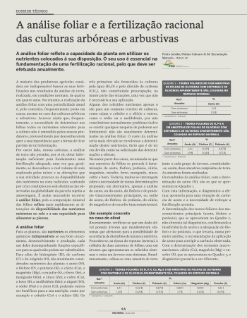 A análise foliar e a fertilização racional das culturas ... Imagem 1