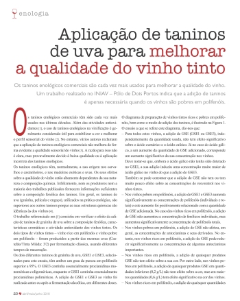 Aplicação de taninos de uva para melhorar a qualidade do ... Imagem 1