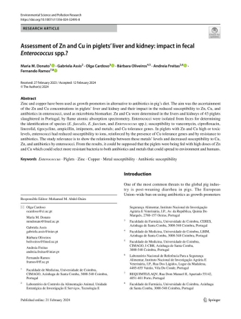 Assessment of Zn and Cu in piglets’ liver and kidney: ... Imagem 1