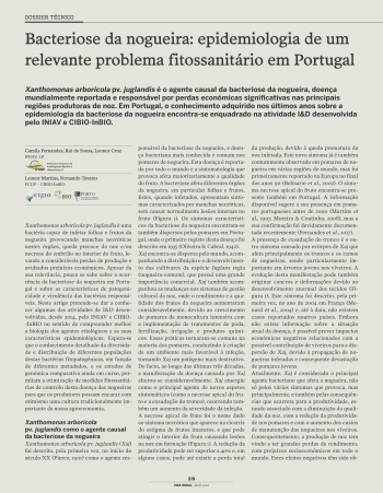 Bacteriose da nogueira: epidemiologia de um relevante ... Imagem 1
