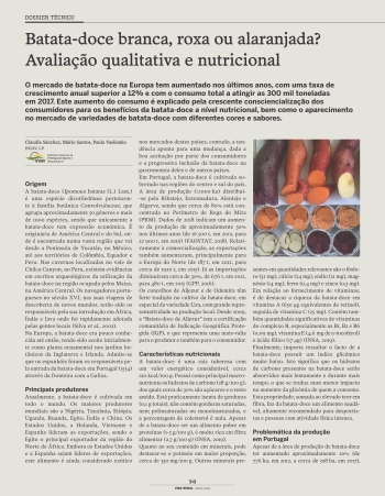Batata-doce branca, roxa ou alaranjada? Avaliação ... Imagem 1