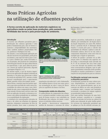 Boas Práticas Agrícolas na utilização de efluentes pecuários Imagem 1