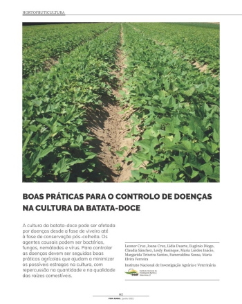 BOAS PRÁTICAS PARA O CONTROLO DE DOENÇAS NA CULTURA DA ... Imagem 1