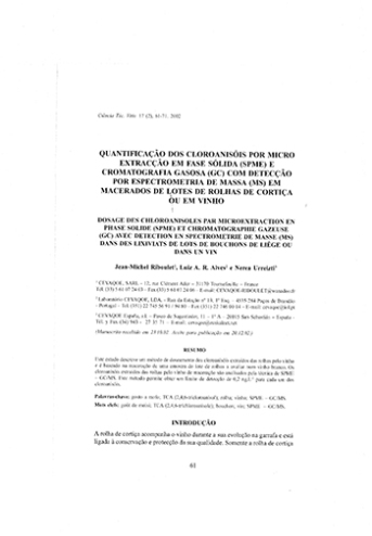 Dosage des chloroanisoles par microextraction en phase ... Imagem 1