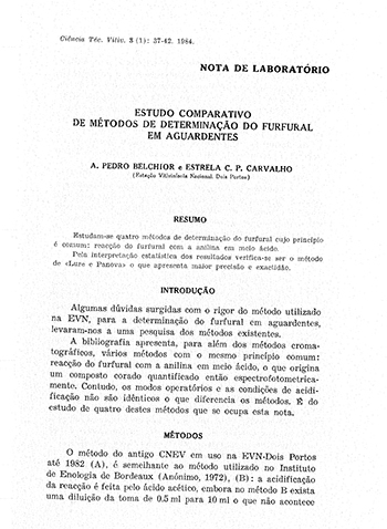 Estudo comparativo de métodos de determinação do furfural ... Imagem 1