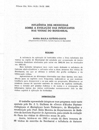 Influência dos herbicidas sobre a evolução das infestantes ... Imagem 1