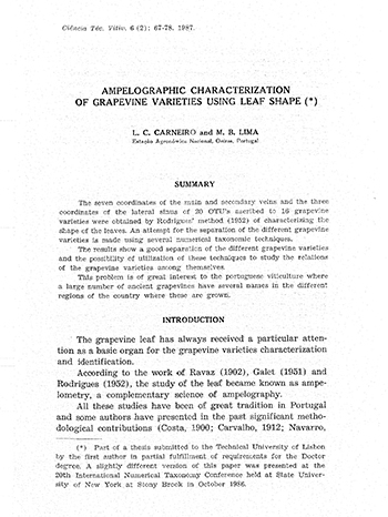 Ampelographic characterization of grapevine varieties using ... Imagem 1