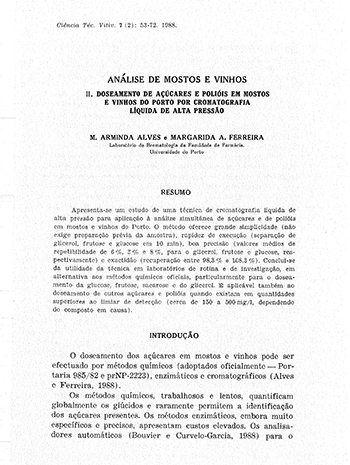 Análise de mostos e vinhos. II. Doseamento de açúcares e ... Imagem 1